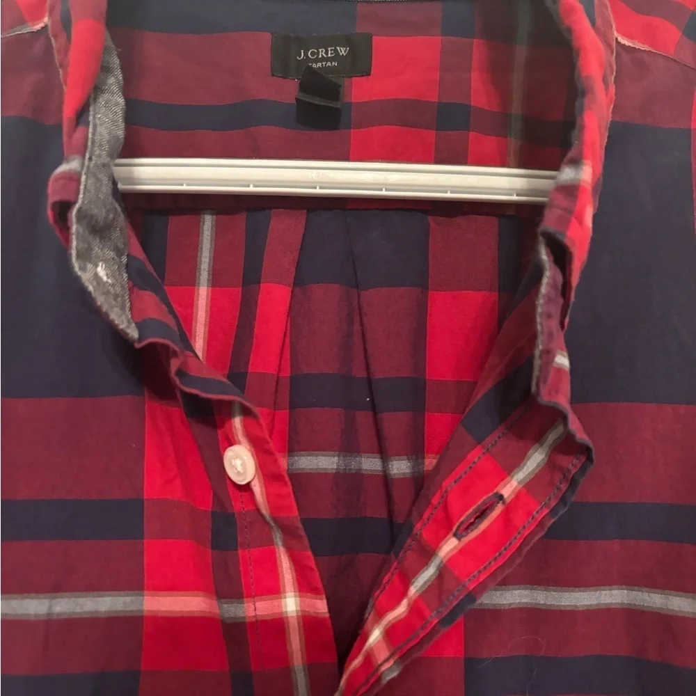J.crew plaid cotton button up shirt XL